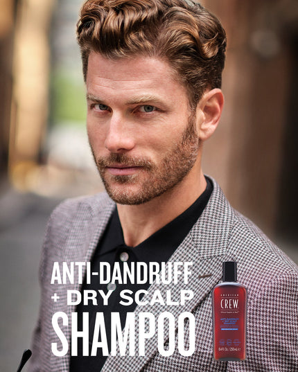 The American Crew Anti-Dandruff + Dry Scalp Shampoo, relieves any irritating itch and helps prevent dandruff and dry scalp. Leaves hair feeling refreshed, hydrated, and manageable. It contains powerful cleansing ingredients formulated to keep the scalp clean, healthy, and flake-free by washing away excess oils, and irritants that lead to dandruff, while simultaneously moisturizing to combat possible dry scalp symptoms.