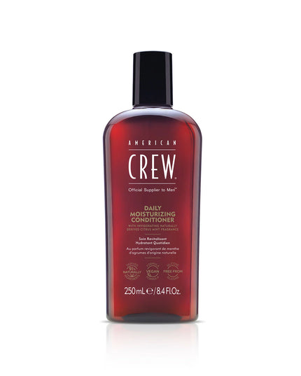 Our triple action Daily Moisturizing Conditioner restores, strengthens, and protects. Hair is left feeling soft, manageable, and ready for styling. Suitable for men with normal to dry hair. Silicon free. Vegan.