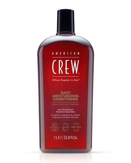 Our triple action Daily Moisturizing Conditioner restores, strengthens, and protects. Hair is left feeling soft, manageable, and ready for styling. Suitable for men with normal to dry hair. Silicon free. Vegan.