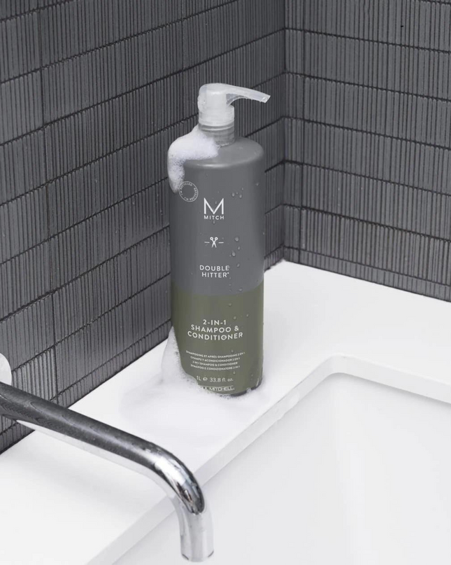 Wash and condition in one easy step. Specially formulated for men, this color-safe, 2-in-1 shampoo, and conditioner creates a hearty lather and leaves hair full and healthy-looking. Conditioning ingredients provide improved detangling with a soft, light finish. Rinses clean with a fresh scent.