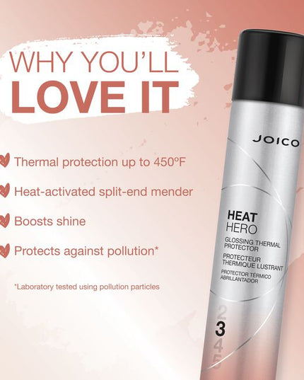 The instant you spray it on, this brilliant hair guardian springs into action, protecting each strand from the thermal assault of blow-dryers, flat irons, and other damaging heat-styling tools. Along with it? A healthy, glossy sheen that fortifies strands and locks out hair-dulling pollutants*.