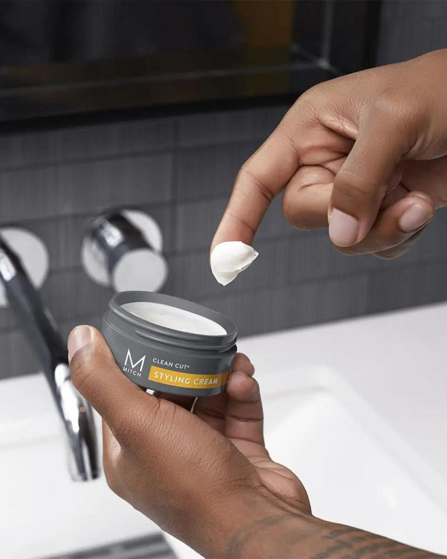 Mitch Clean Cut Styling Cream helps you achieve a clean, casual & natural look with a more subtle and fuller texture without looking over styled.