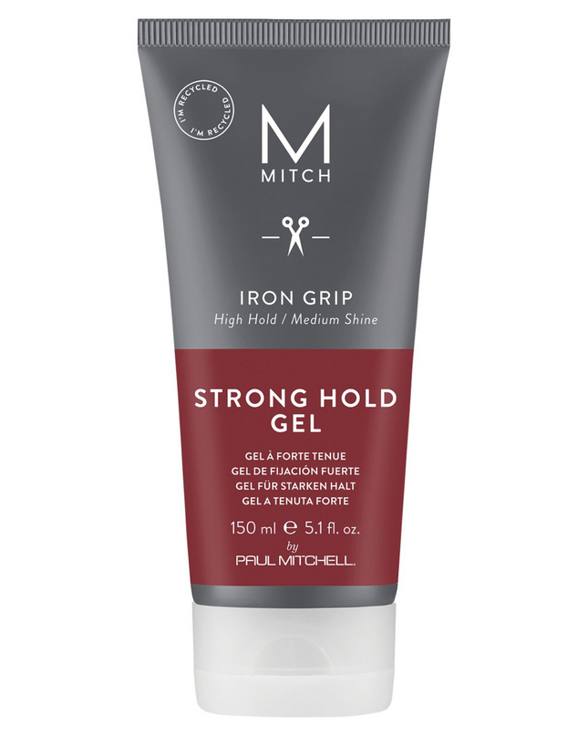 IRON GRIP STRONG HOLD GEL - High Hold / Medium Shine.
Add control and definition to any style. Strong-hold formula washes out easily with shampoo and delivers medium shine without flaking.