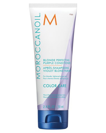 Fight brassiness in blonde, lightened brunette, and grey hair with this sulfate-free purple shampoo. Featuring deep violet pigments to counteract unwanted yellow and orange tones, this professional-strength tone-correcting shampoo helps you maintain your ideal hair color between salon appointments. The gentle formula cleanses without drying and contains ArganID™ to help repair hair from the inside out. Color-safe. Sulfate, phosphate, and paraben-free.