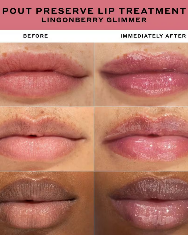 OLEHENRIKSEN Pout Preserve Hydrating Peptide Lip Treatment is a hydrating lip treatment powered by lip specific peptides and kokum butter that visibly smooths lip lines and delivers clinically fuller-looking lips in just one week.