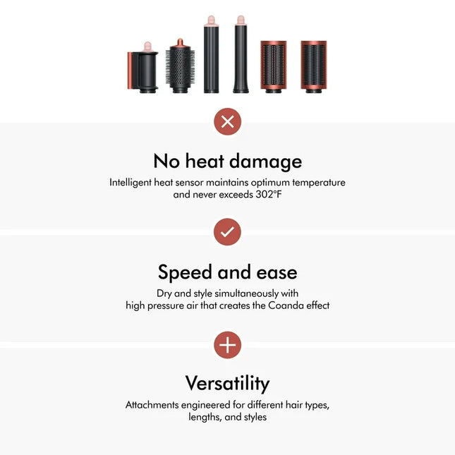 Dyson - Dyson Airwrap™ Complete Long multi-styler and dryer Straight+Wavy (Strawberry Bronze/Blush Pink)
