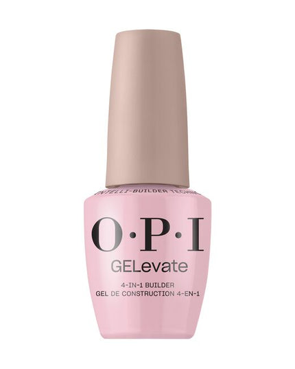 Formulated with OPI Intelli-Builder Technology™ to brilliantly adhere GELevate™ Soft Gel Tips, fill extensions and overlays, create strong and durable overlays, and build short and medium nail length, this genius builder does it all.