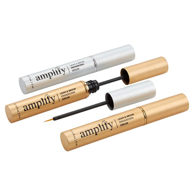 Amplify Lash and Brow Serum promotes the appearance of thicker, longer lashes and brows. Utilizing clean ingredients and a proprietary amino acid complex and peptides, this innovative serum encourages a stronger lash and brow structure which leads to longer, thicker looking lashes and brows. Formulated with natural ingredients, this serum is safe to use on even the most sensitive of skin.