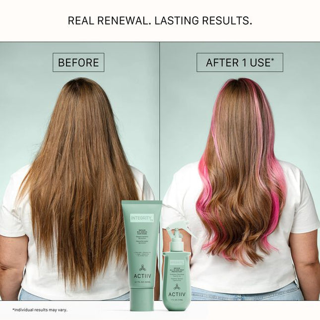 REPAIIR Bio-Enrich Hair Mask is the second step in the INTEGRITYrx™ Hair Renewal System. This intensive treatment helps replenish moisture, improve softness, and visibly reduce the appearance of damage after chemical services while supporting healthier-looking hair with every use. Perfect for maintaining professional results between salon visits, this weekly treatment helps leave hair feeling softer, smoother, and easier to manage.