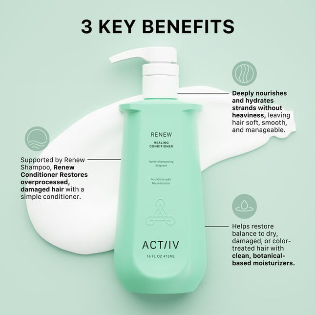 Renew is specially formulated to heal damaged and over-processed hair by helping to naturally close the hair cuticle using a powerful amino acid complex. With regular use, it encourages the appearance of thicker, fuller, and longer-looking hair.