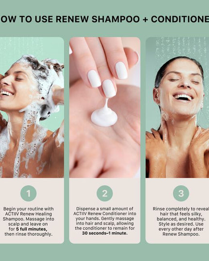 Renew is specially formulated to heal damaged and over-processed hair by helping to naturally close the hair cuticle using a powerful amino acid complex. With regular use, it encourages the appearance of thicker, fuller, and longer-looking hair.