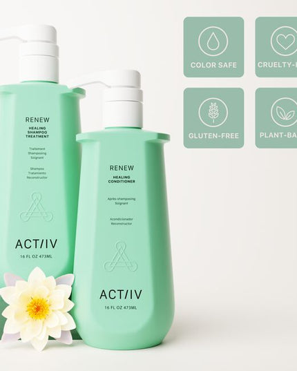 Renew is specially formulated to heal damaged and over-processed hair by helping to naturally close the hair cuticle using a powerful amino acid complex. With regular use, it encourages the appearance of thicker, fuller, and longer-looking hair.