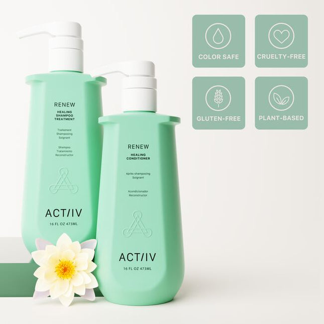 Renew is specially formulated to heal damaged and over-processed hair by helping to naturally close the hair cuticle using a powerful amino acid complex. With regular use, it encourages the appearance of thicker, fuller, and longer-looking hair.