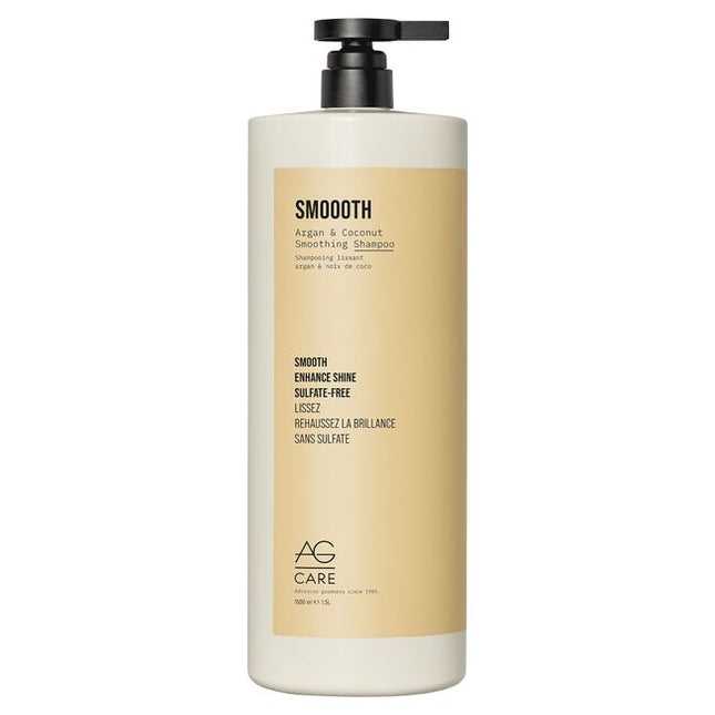 Smoooth's sulfate- and salt-free argan infused formula bathes hair in rich lather while calming and smoothing frizzy strands. Enhance shine and smoothness and bath hair in a nourishing and creamy lather with this mild, coconut- and argan-infused shampoo.