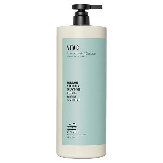 Vita C’s sulfate-free formula gently cleanses, nourishes and restores dry or damaged hair. Vitamin C and plant-based squalane help increase collagen and add elasticity, while vegetable protein strengthens the cuticle. pH 5.5-6.5. Gently cleanse and strengthen hair using this vegan shampoo that contains vitamin C and plant-based squalane to help lock in moisture, increase collagen, add elasticity and strength.