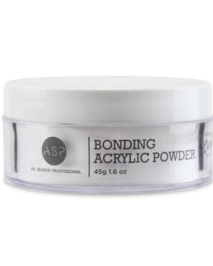 ASP Acrylic Bonding Powder was developed based on nano technology. It is a very fine acrylic powder that is crystal clear and requires little filing.