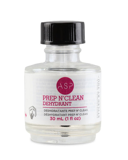 ASP Prep N' Clean is a dehydrant used to make sure the nail is clean and dry before starting any extension or polish service.