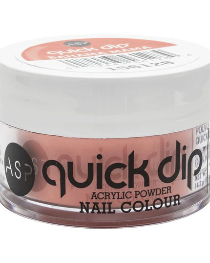 ASP Quick Dip Acrylic Powder Nail Color is the latest, trendsetting, easy-to-use dip system that allows you to apply color that lasts up to 14 days! Get professional looking nails in minutes using the highest grade pigmentation for HD color coverage!