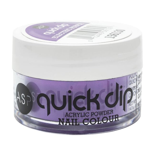 ASP Quick Dip Acrylic Powder Nail Color is the latest, trendsetting, easy-to-use dip system that allows you to apply color that lasts up to 14 days! Get professional looking nails in minutes using the highest grade pigmentation for HD color coverage!