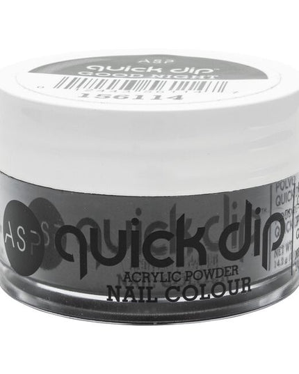 ASP Quick Dip Acrylic Powder Nail Color is the latest, trendsetting, easy-to-use dip system that allows you to apply color that lasts up to 14 days! Get professional looking nails in minutes using the highest grade pigmentation for HD color coverage!