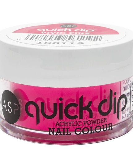 ASP Quick Dip Acrylic Powder Nail Color is the latest, trendsetting, easy-to-use dip system that allows you to apply color that lasts up to 14 days! Get professional looking nails in minutes using the highest grade pigmentation for HD color coverage!