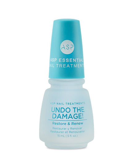 Undo the Damage! does just that. This thin viscosity nail treatment travels into the nail filling and bonding lifted keratin to help strengthen and restore nail damaged and strengthen weak nails. This treatment is the perfect remedy for fragile nails damaged by acrylics, gels, dip nails or any physical damage the natural nail has endured