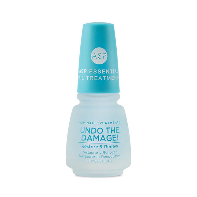 Undo the Damage! does just that. This thin viscosity nail treatment travels into the nail filling and bonding lifted keratin to help strengthen and restore nail damaged and strengthen weak nails. This treatment is the perfect remedy for fragile nails damaged by acrylics, gels, dip nails or any physical damage the natural nail has endured