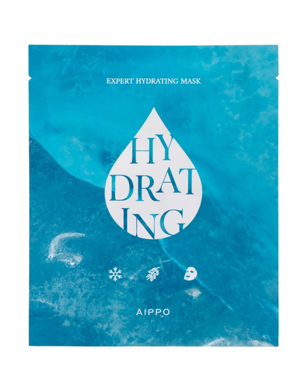 Deep Hydration Vegan Sheet Mask for Dry, Sensitive Skin The Aippo Expert Hydrating Mask is a gentle, ampoule-infused sheet mask that delivers intense hydration and lasting moisture. Packed with 1 ounce of Alaska Glacier Water Ampoule, this eco-friendly, vegan-certified mask restores balance and comfort to dry, tired, or sensitive skin.