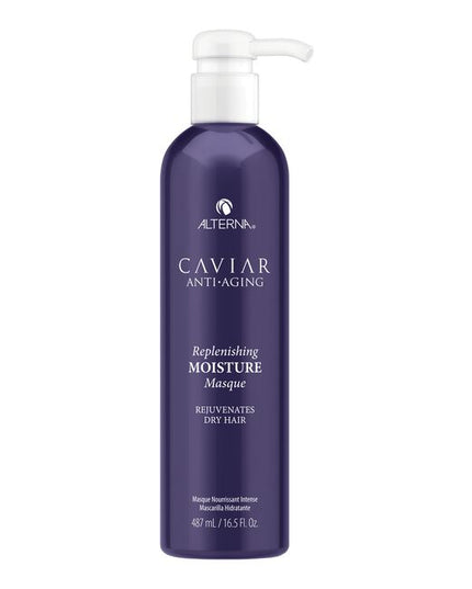 Alterna Caviar Anti-Aging Replenishing Moisture Masque is an intensive moisturizing treatment that replenishes moisture-starved strands, leaving hair smooth, silky and youthfully restored. This once-a-week treatment provides an exceptional dose of moisture to completely rejuvenate dry, coarse, and damaged hair.