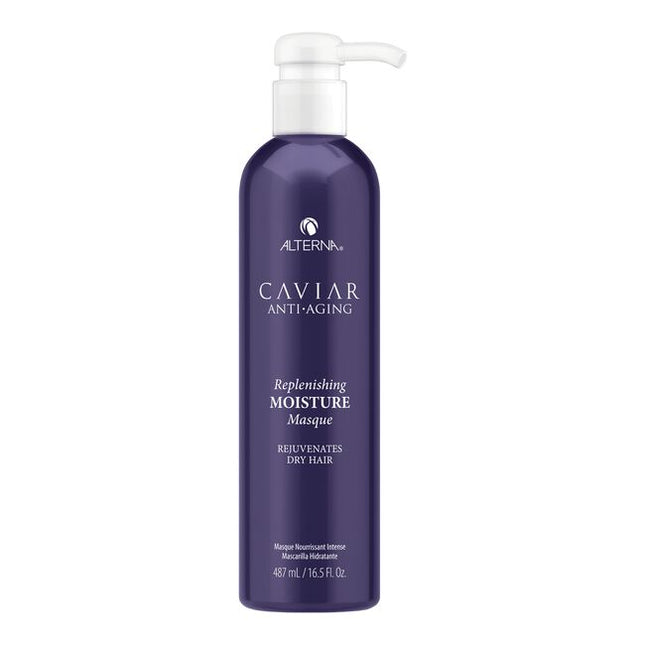 Alterna Caviar Anti-Aging Replenishing Moisture Masque is an intensive moisturizing treatment that replenishes moisture-starved strands, leaving hair smooth, silky and youthfully restored. This once-a-week treatment provides an exceptional dose of moisture to completely rejuvenate dry, coarse, and damaged hair.