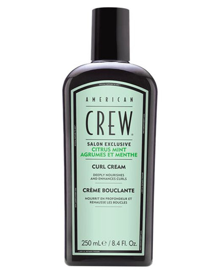 NEW American Crew Salon Exclusive Citrus Mint Curl Cream has a refreshing fragrance that blends cool mints and citruses. American Crew's curl cream restores and instantly nourishes curls, providing definition for waves and curls while controlling frizz and fly-aways.