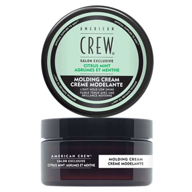 NEW American Crew Salon Exclusive Citrus Mint Molding Cream has a refreshing fragrance that blends cool mints and citruses. American Crew's Molding Cream offers natural hold with medium shine without leaving any greasy residue. Works well for straight to curly hair, providing hold and pliability.