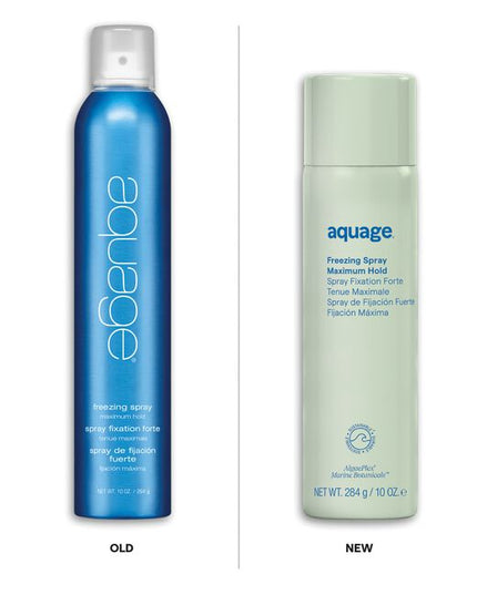 Aquage Freezing Spray freezes style, resists humidity and delivers exceptional shine.