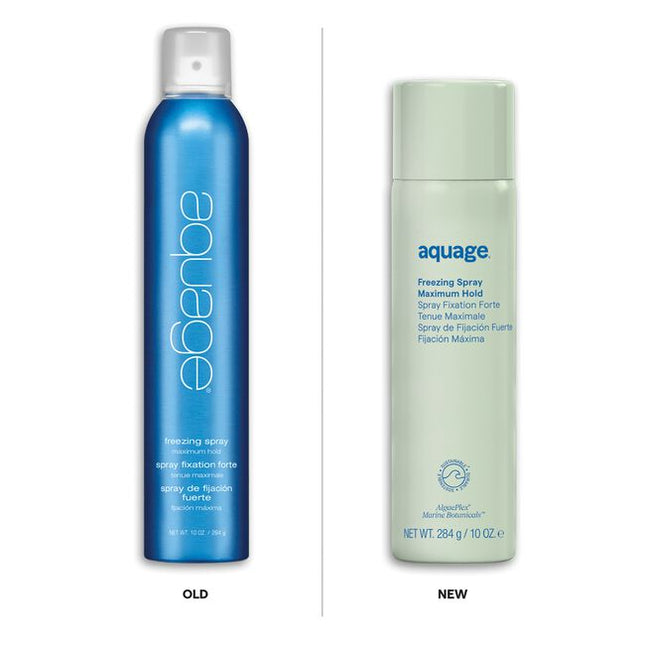 Aquage Freezing Spray freezes style, resists humidity and delivers exceptional shine.
