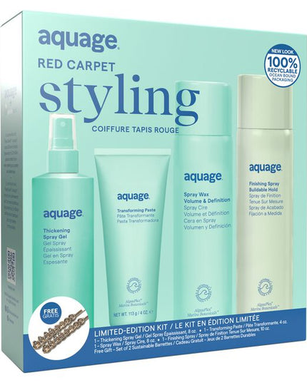 A limited-edition professional hair care collection designed to create high-glamour, salon-quality looks. This curated set features four best-selling products from the Aquage styling line and includes a free gift.