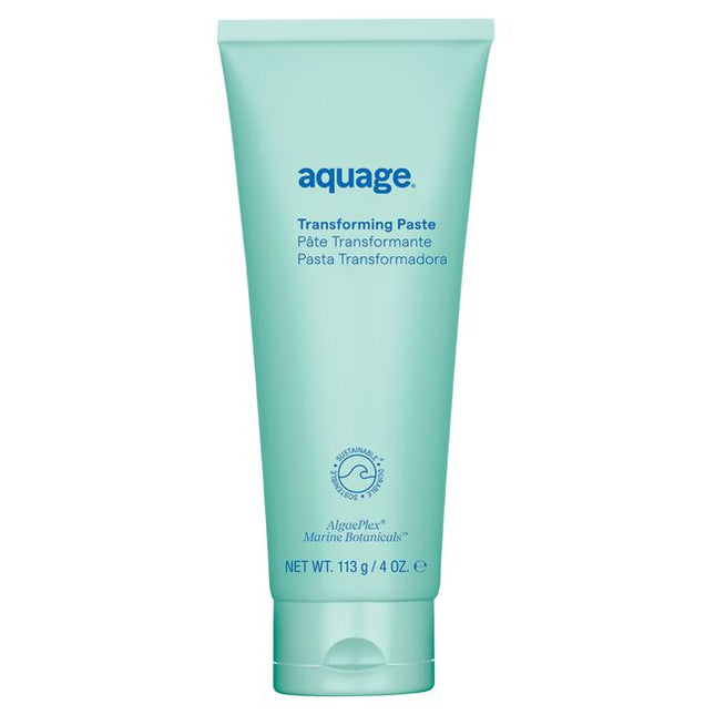 Aquage Transforming Paste is an ultra-firm hold texturizer that combines the flexibility of a wax with the hold of a hairspray.