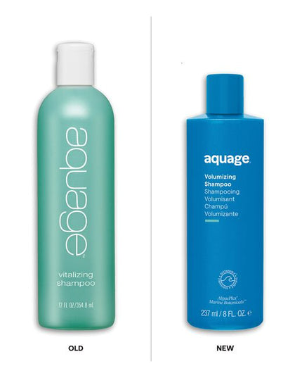 Aquage Volumizing Shampoo leaves hair full of body and deeply cleanses without stripping hair color.