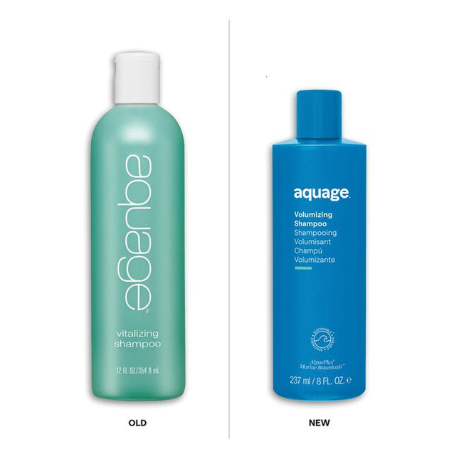 Aquage Volumizing Shampoo leaves hair full of body and deeply cleanses without stripping hair color.