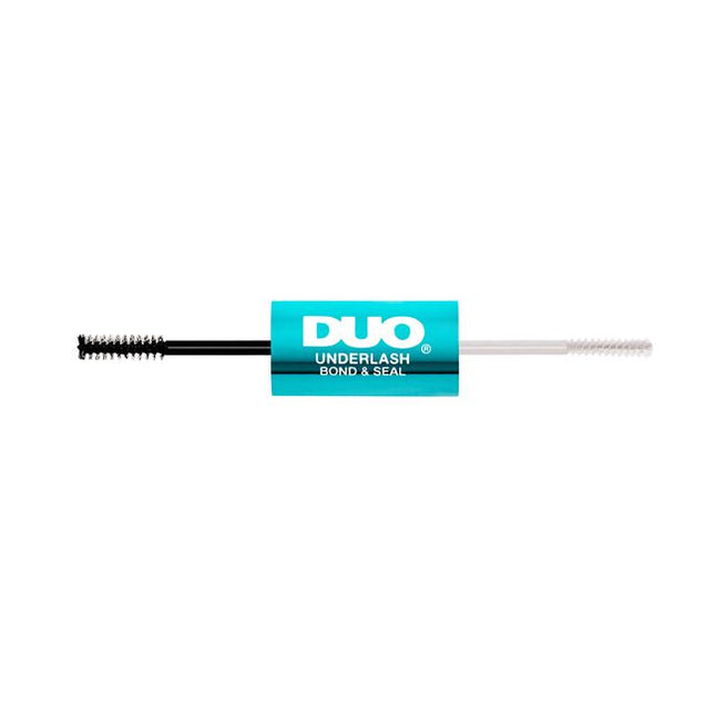 Make any false lash an underlash with DUO Bond &amp; Seal. The pointy, medium-firm foam applicator is easy to use and allows for precise placement of bond. The clear bond is strong enough to hold lashes, yet gentle enough to keep natural lashes safe. The Seal formula is clear and designed to remove any tackiness from the Bond as well as to provide longevity for your lashes. Achieve a seamless and effortless lash look!