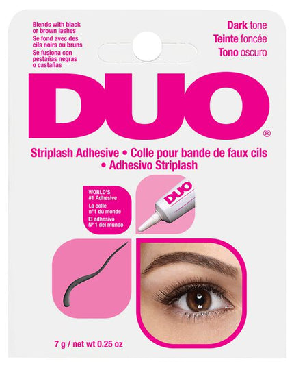 Applies dark and dries black for a dramatic and luscious look! With its rapid setting time that is even faster than other adhesives, you can create the perfect lash look quickly and effectively. Recommended by professional lash artists, this lash glue is ideal for smokey eye makeup, dark color lashes, thick and voluminous fake lashes.
