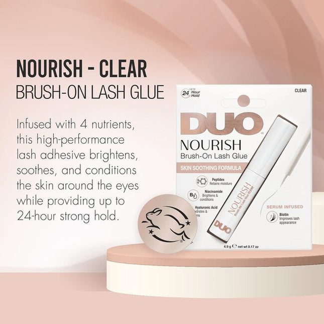 What if every time you applied false lashes, you could give your natural lash line a soothing treat? Now you can with the first serum-infused glue that nourishes too!