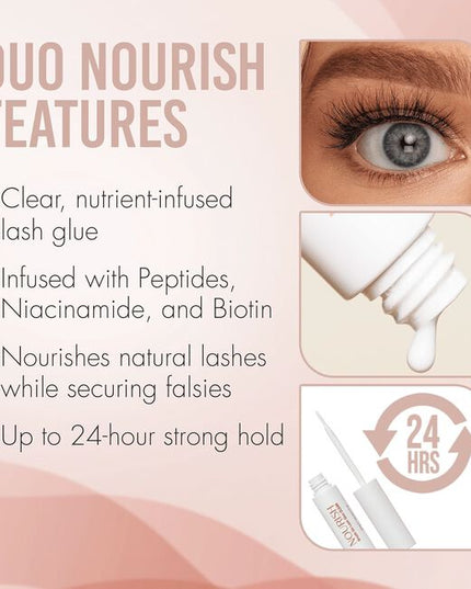 What if every time you applied false lashes, you could give your natural lash line a soothing treat? Now you can with the first serum-infused glue that nourishes too!