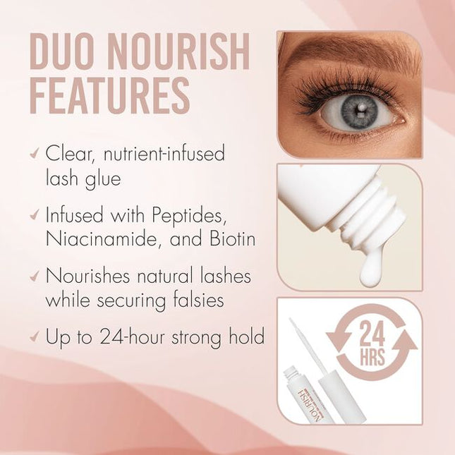 What if every time you applied false lashes, you could give your natural lash line a soothing treat? Now you can with the first serum-infused glue that nourishes too!