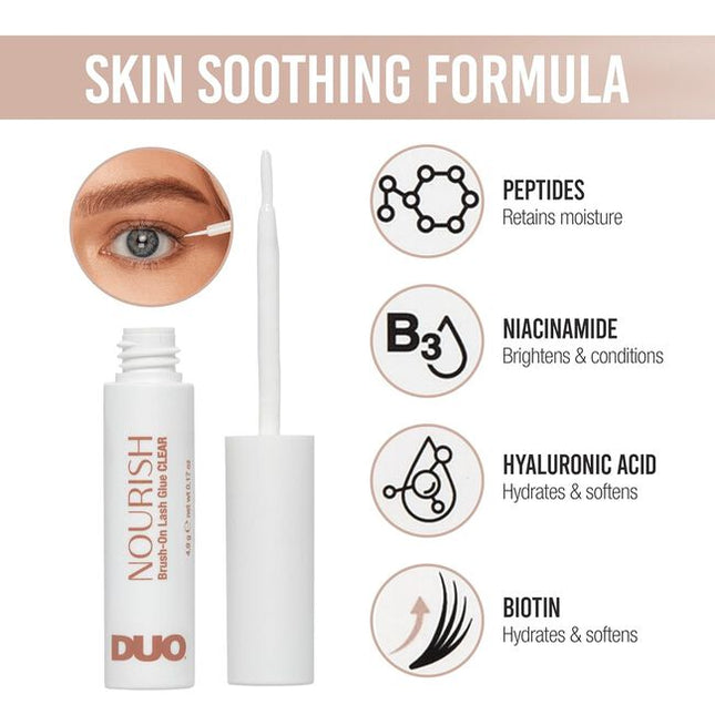 What if every time you applied false lashes, you could give your natural lash line a soothing treat? Now you can with the first serum-infused glue that nourishes too!