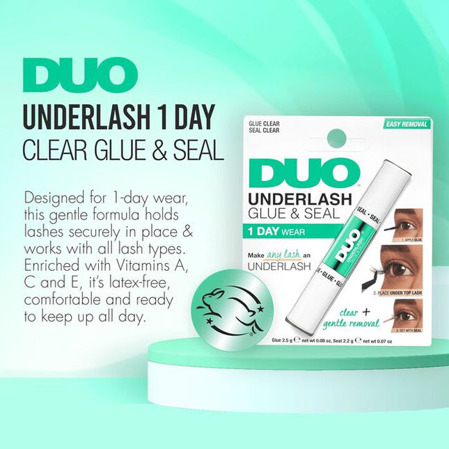 Underlash extensions are all the rage because they let you customize your look while concealing the bands for an imperceptible finish. Leave it to Duo, the MUA-approved, leading lash glue brand to bring you a strong yet gentle 1-day glue that transforms any lash into an underlash!