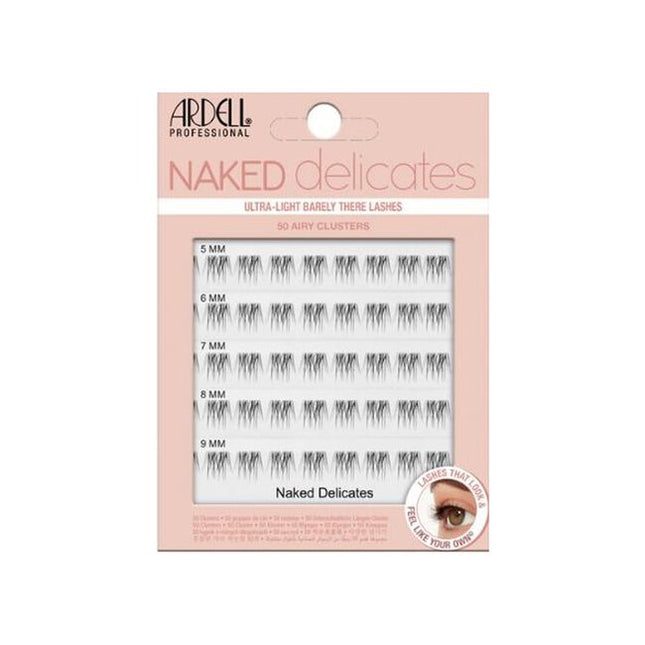 Ardell Naked Delicates Clusters offer customizable, barely-there lash enhancement with a feather-light feel. Featuring ultra-thin bands and soft fibers, these clusters allow you to build natural-looking definition exactly where you want it.