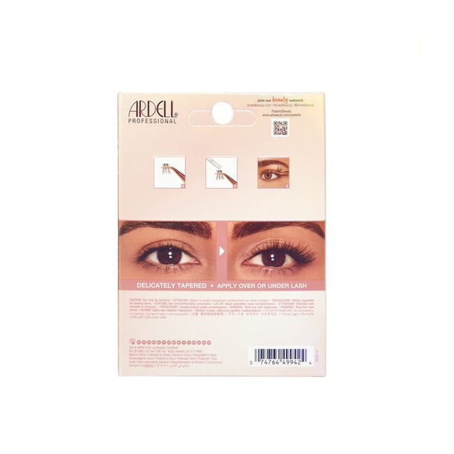 Ardell Naked Delicates Clusters offer customizable, barely-there lash enhancement with a feather-light feel. Featuring ultra-thin bands and soft fibers, these clusters allow you to build natural-looking definition exactly where you want it.