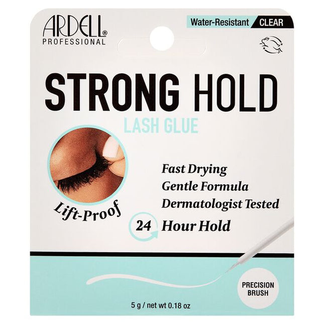 Introducing the Strong Hold Lash Glue, the essential lash glue that ticks all the boxes. This lash glue is engineered with a powerful formula, providing a stronghold that keeps your falsies firmly in place all day long. Its water-resistant properties ensure lift-proof wear, making it perfect for any weather or teary-eyed moments.