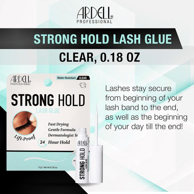 Introducing the Strong Hold Lash Glue, the essential lash glue that ticks all the boxes. This lash glue is engineered with a powerful formula, providing a stronghold that keeps your falsies firmly in place all day long. Its water-resistant properties ensure lift-proof wear, making it perfect for any weather or teary-eyed moments.