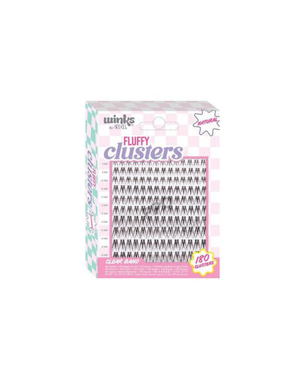 Winks by Ardell Fluffy Clusters 180 Mega Pack delivers endless lash customization with ultra-soft, fluffy clusters designed for comfort and versatility. Featuring a soft, flexible clear band, these clusters can be worn as underlash or overlash for natural to fuller looks.